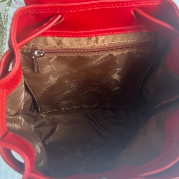 Longchamp Le Pliage Cuir Mini XS Leather Casual Logo Red Backpack - Picture 6 of 12